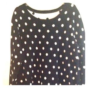 Black and white polka dotted sweater
